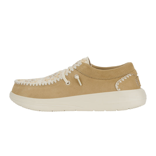 HEYDUDE Wendy Comf Suede Crochet - Irish Cream/Multi